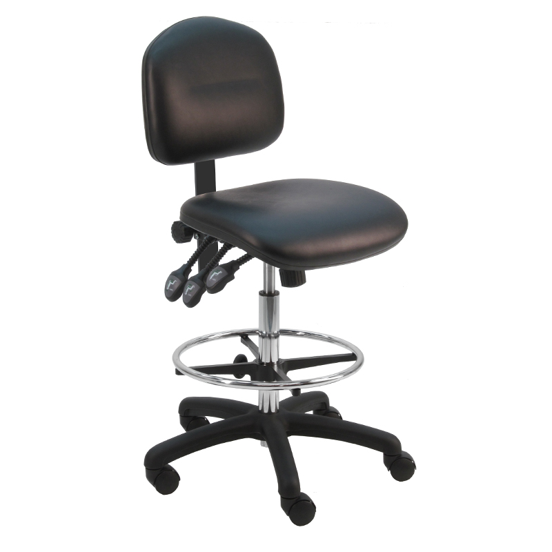 Shop Vinyl Cushioned Industrial Office Chairs at BenchDepot.com